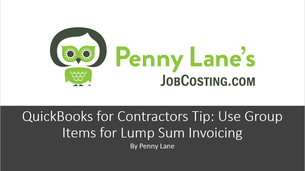 Read more about the article QuickBooks for Contractors Tip – Job Cost and Lump Sum Invoicing